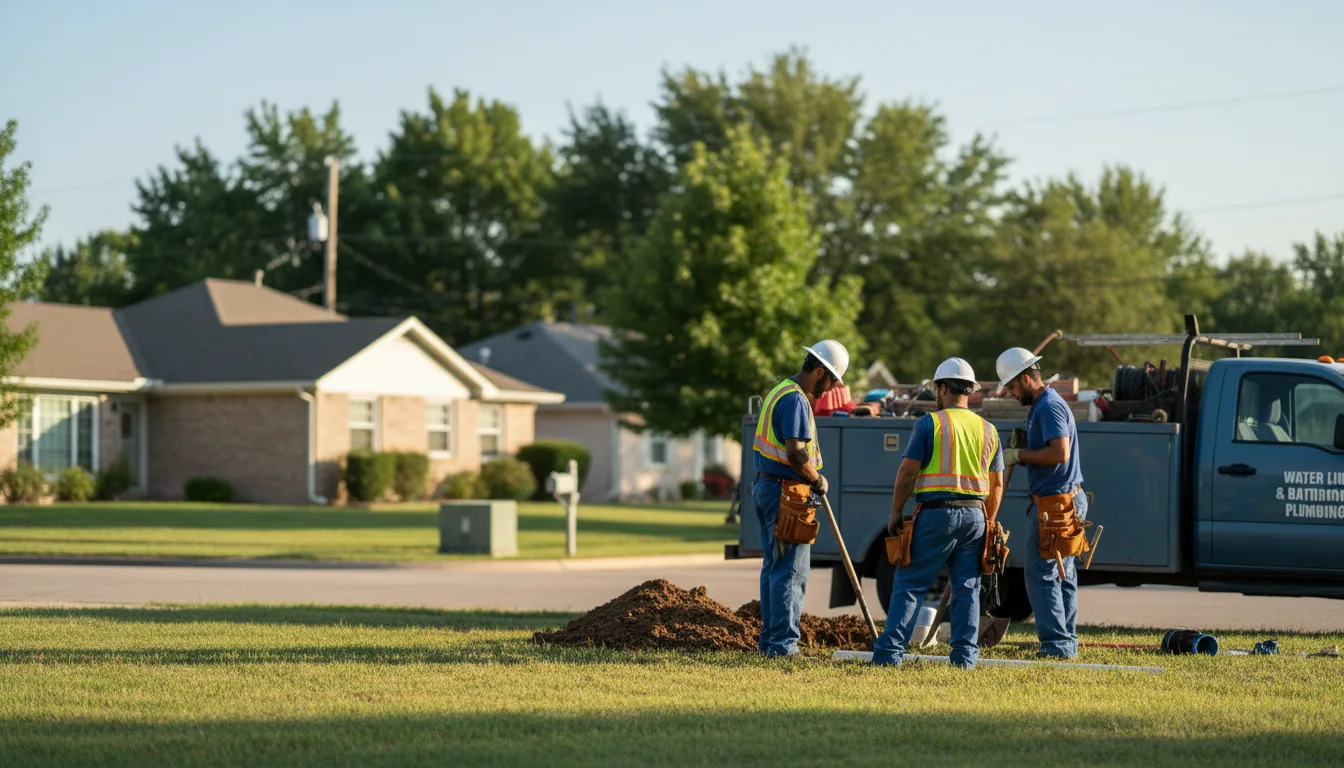 Residential water line and bathroom plumbing service in Garnett, KS